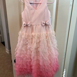 NWT Girls pink ombré tulle dress, size 4
